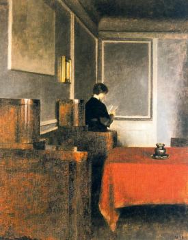 Vilhelm Hammershoi : The Cabinet Sofa